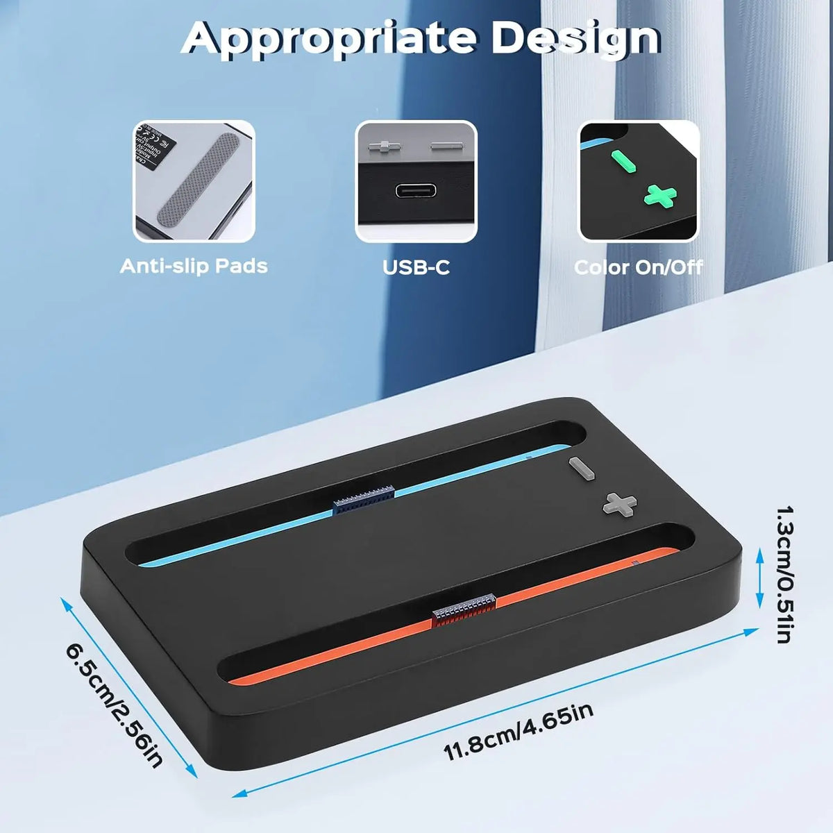 Charging Dock for Nintendo Switch 2 Joycons Dock Charger Stand Station with LED Indication USB Type-C Charger Cable for Switch 2