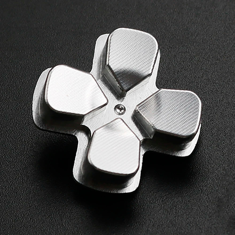 PS4 Thumb Grip Metal Thumb Grips Aluminum Replacement ABXY Bullet Buttons Thumbsticks Chrome D-pad for PS4 SLIM PRO Controller