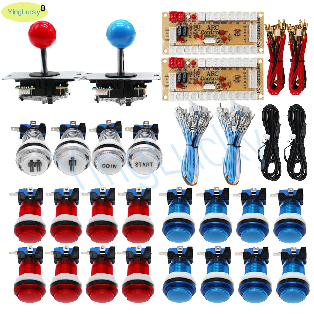 YingLucky 2 Players Arcade Joystick Kit for PC, Raspberry Pi