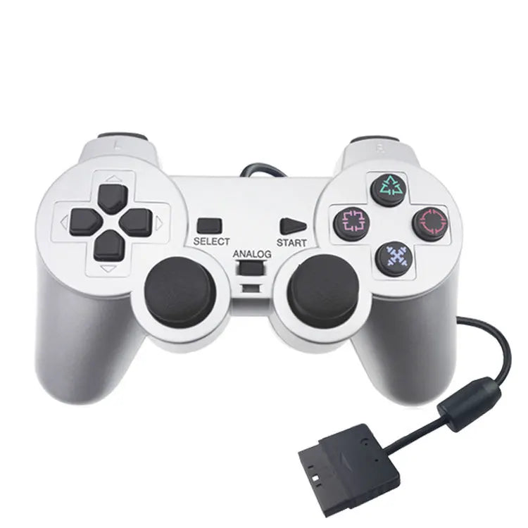 9 Colors Wired Gamepad for Sony PS2 Console, Dual Vibration