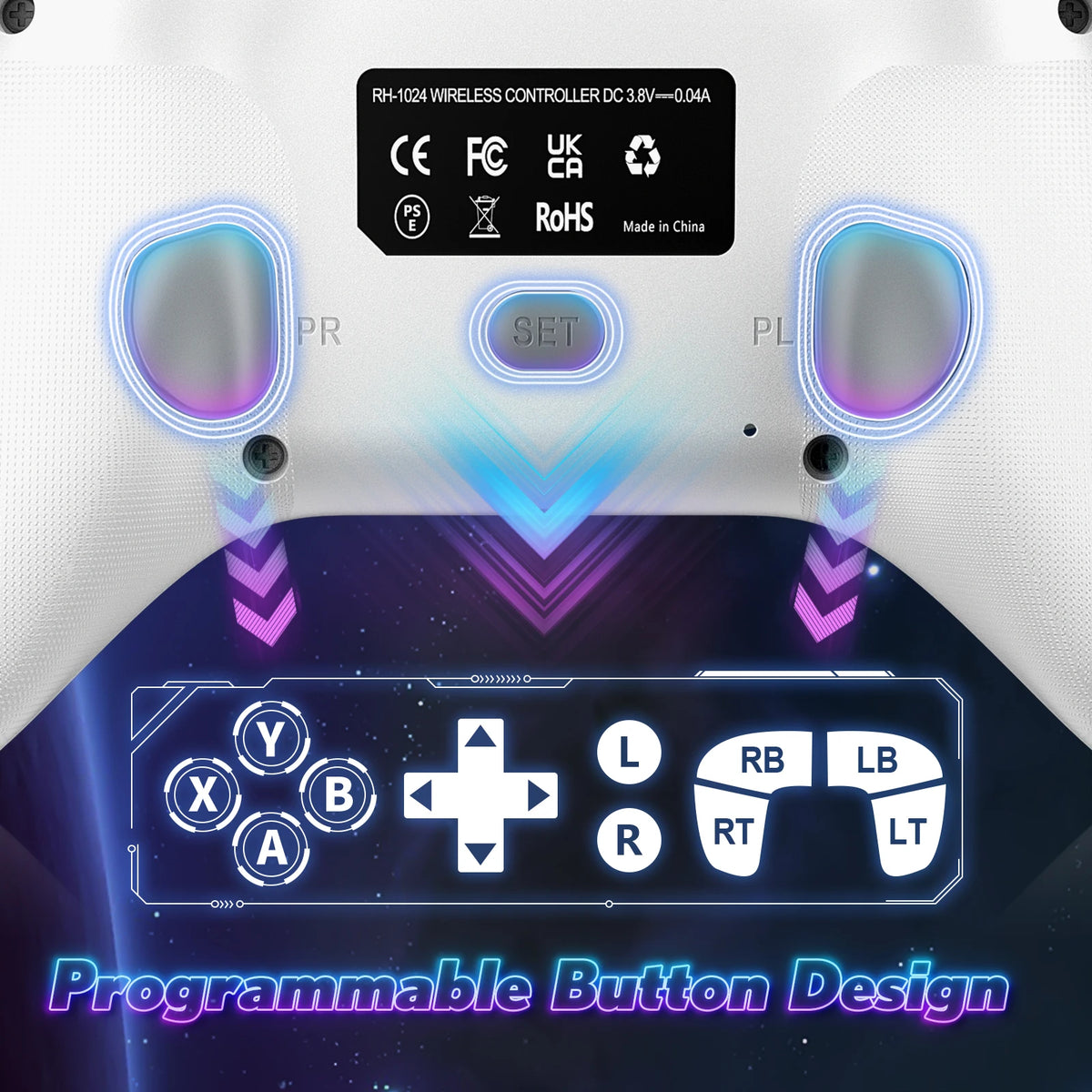 Controller For Xbox One/S/X/Series S/X PC Console Gaming Joystick 2.4G Wireless Gamepad 6-Axis Dual Vibration Hall Effect Rocker