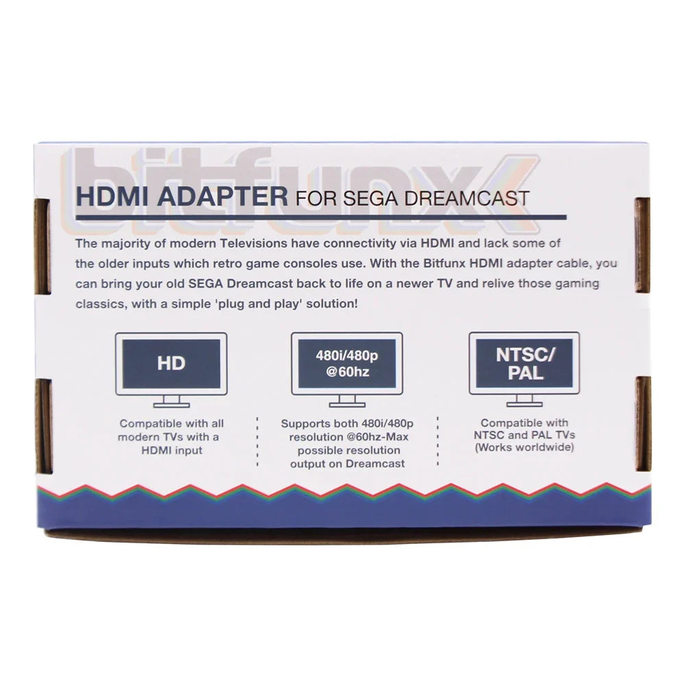 BitFunx HDMI-Compatible Video Game Adapter For SEGA Dreamcast Game Console Support Display Modes NTSC 480i/480p PAL 576i