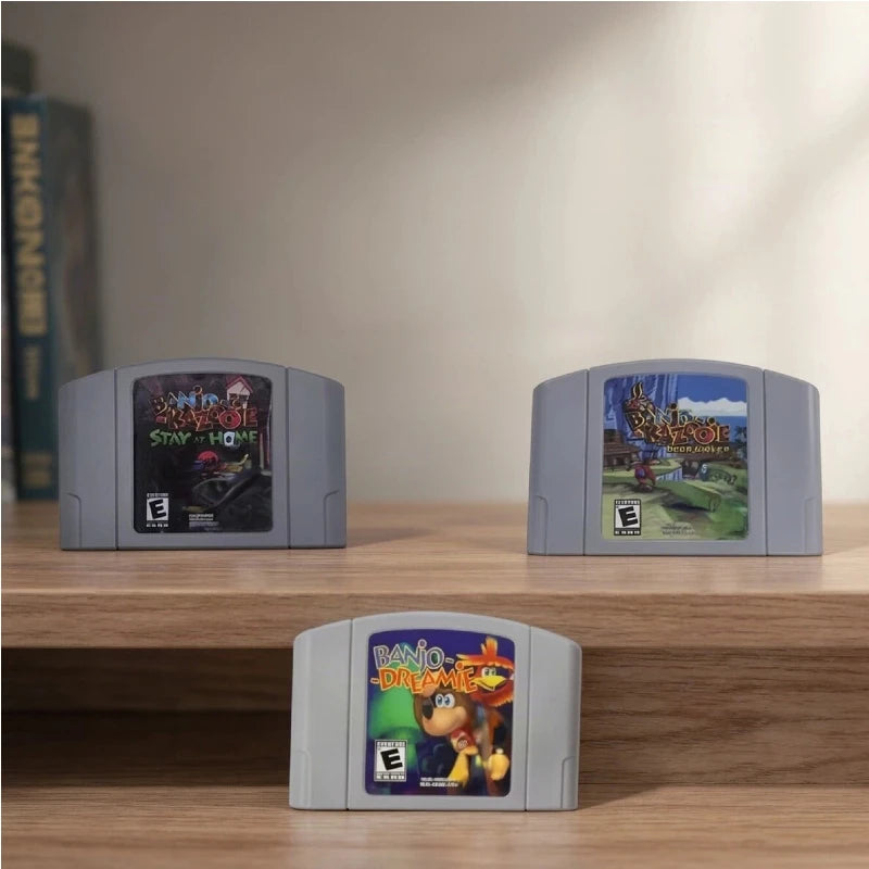 N64 USA NTSC Version 64 Bit Console Video Games Cartridge BANJO Series DREAMIE JIGGIES KAZOOIE TOOIE Hobby Collection Gift Toys