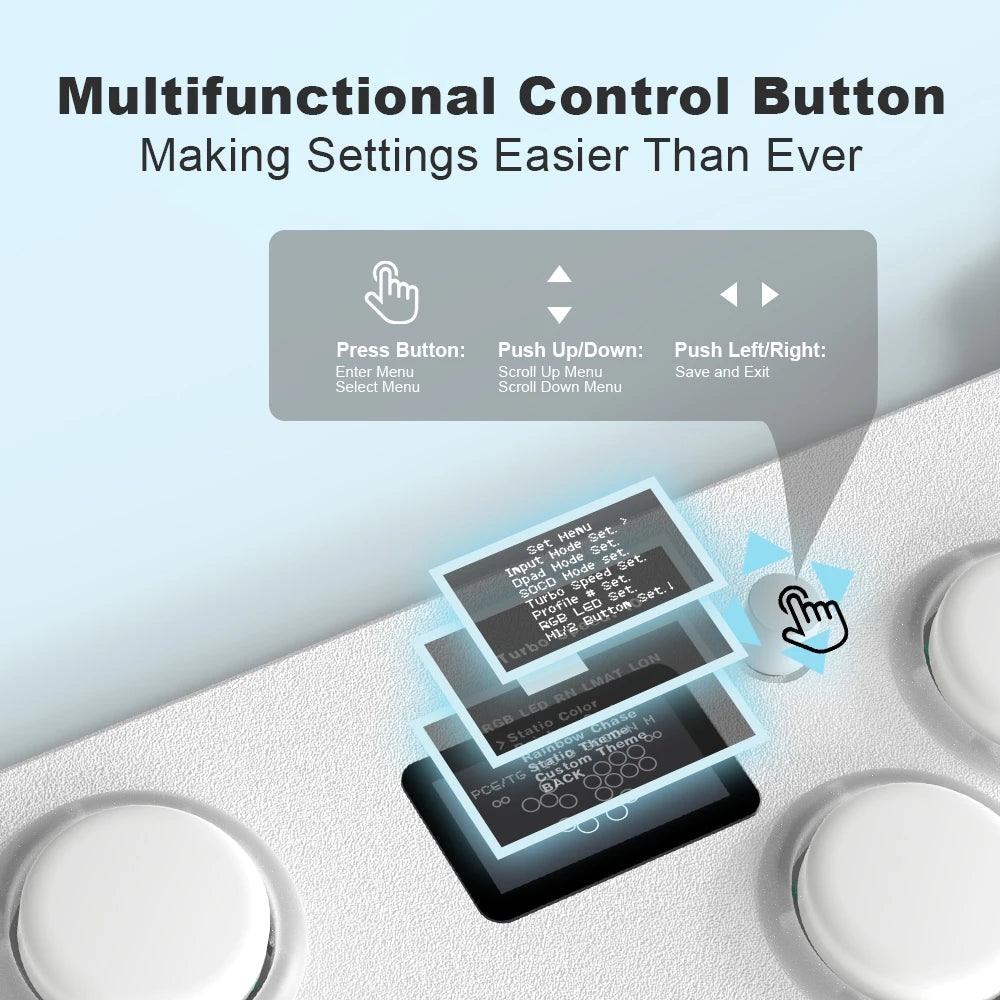 Duelpad Zen Metal Ergo-Split Hitbox Controller for PC/PS5/Switch