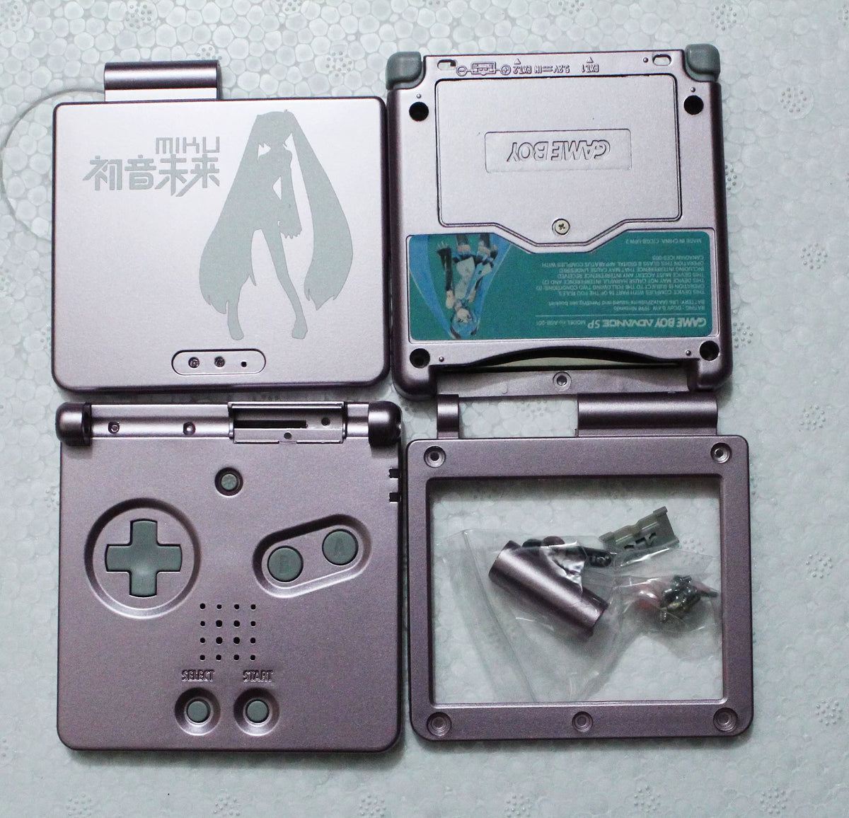 GBA SP (Game Boy Advance SP) Printed DIY Replacement Shell
