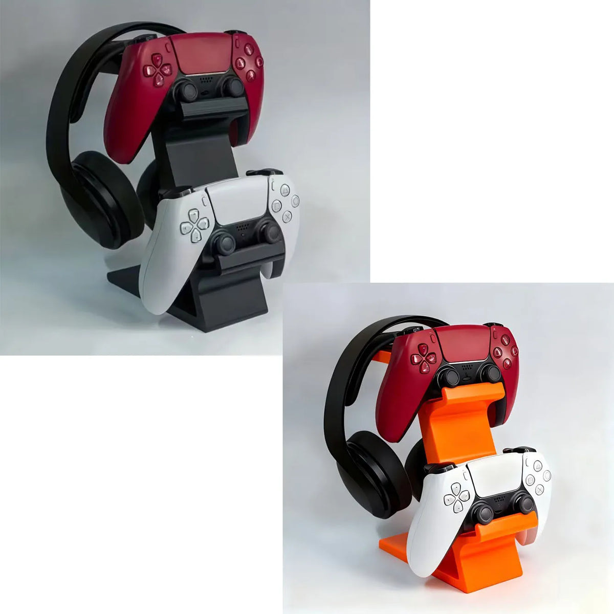 3D Printed Game Controller Headphone Integrated Stand Universal Standing Stand for PS4/PS5/XBOX Controller Headphone