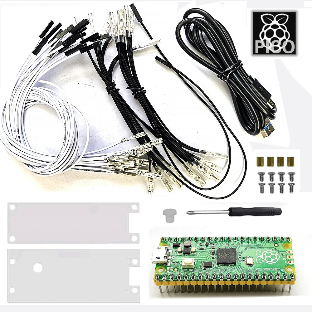 Raspberry Pi Dual Core Rp2040 Pico USB Development Board Module Hitbox Controller Zero Delay Sanwa Arcade Diy With Button Cable