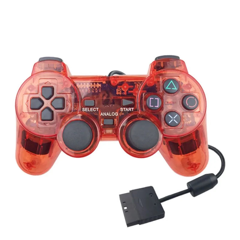 9 Colors Wired Gamepad for Sony PS2 Console, Dual Vibration
