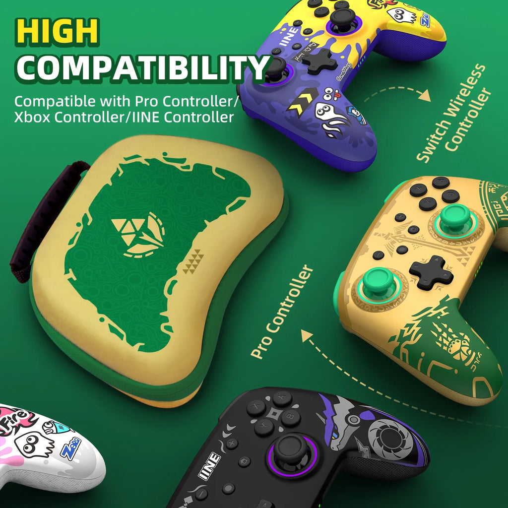 IINE Golden-Green Wireless NFC Pro Controller for Nintendo Switch
