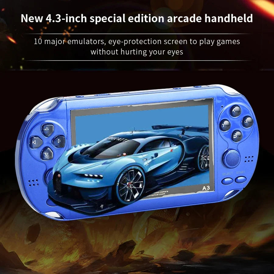 Retro Handheld Game Console for Kids, 4.3-Inch Screen, 8GB