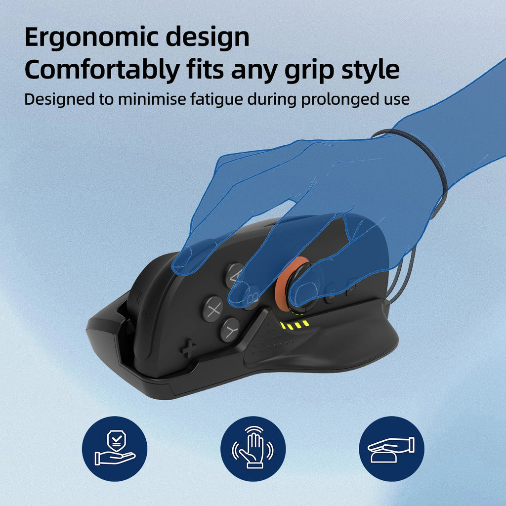 Switch 2 Joy-Con Gaming Mouse Grip – Ergonomic Controller Accessory to Reduce Fatigue During Extended Gameplay