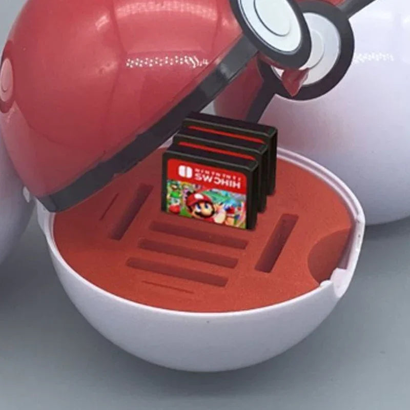 Pokemon Poke Ball Switch OLED Game Card Box Organizer