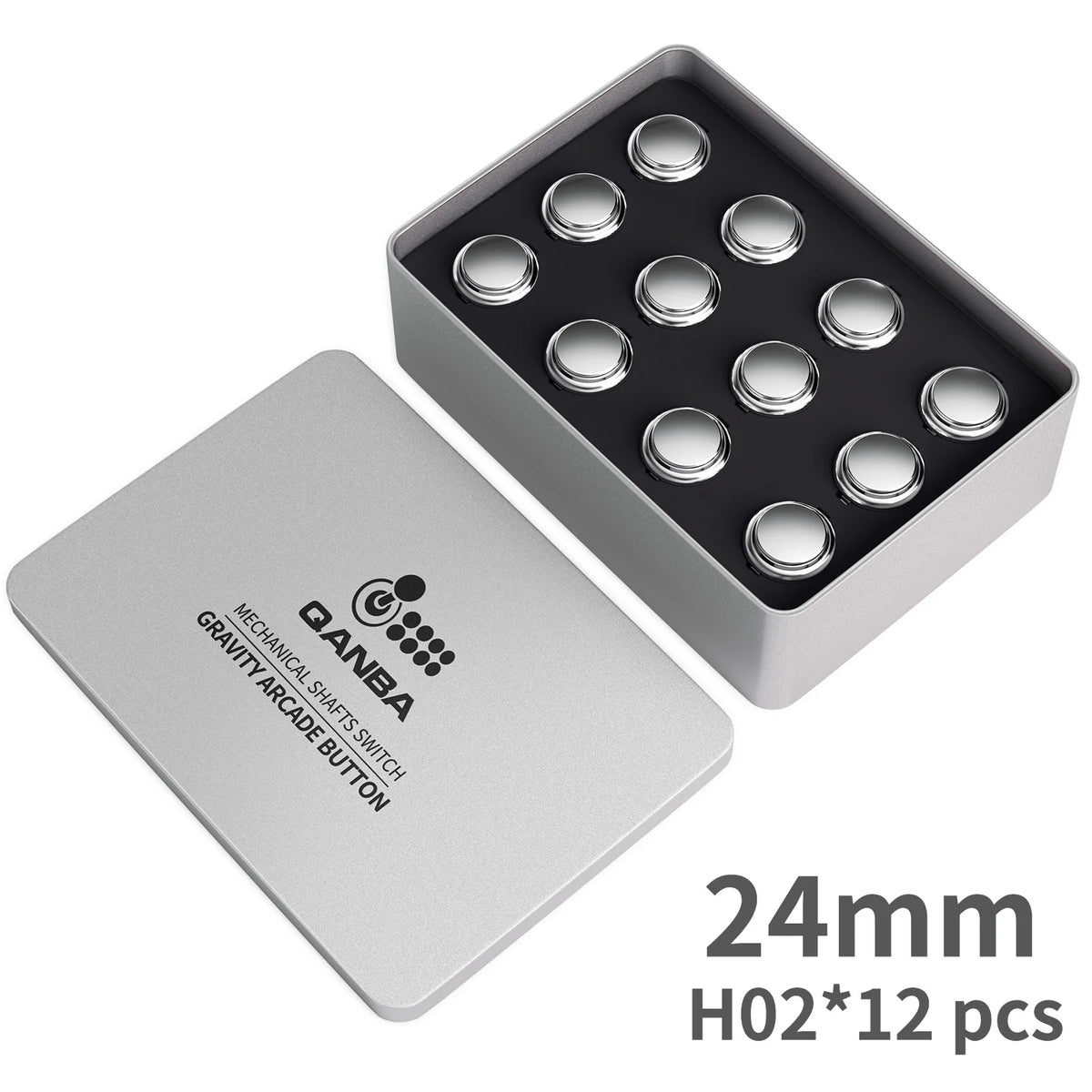 QANBA Gravity KS Arcade Buttons Metallic Color 24mm Mechanical Pushbutton Switch Plated Buttons DIY Parts
