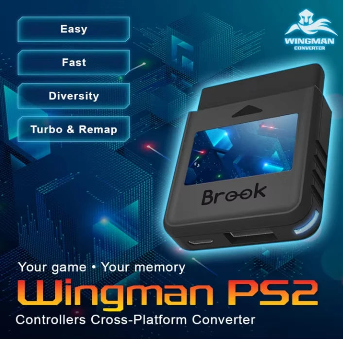 Wingman Brook Converter for Xbox Series, PS5, Switch Pro to PS2