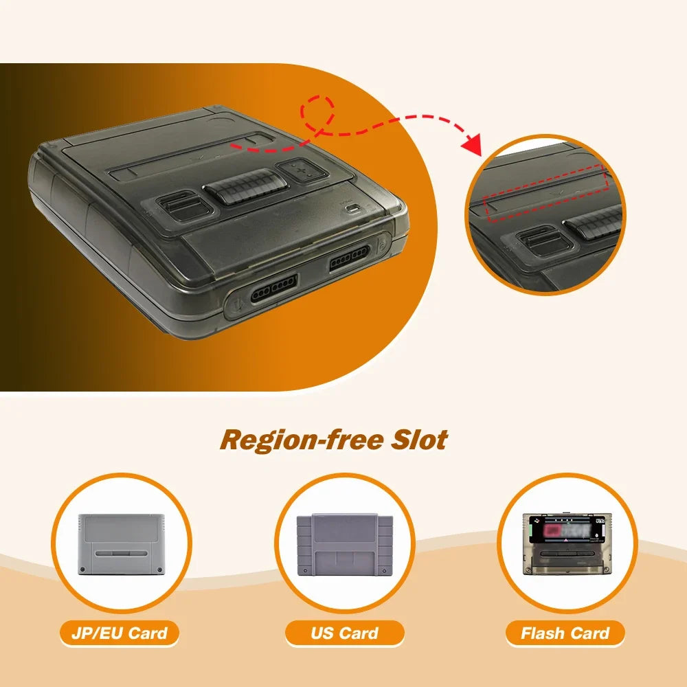 SNES SFC Transparent Replacement Shell with Screwdriver Kit