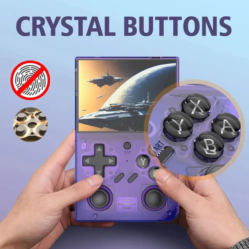 R35Plus Retro Handheld Game Console 3.5 Inch IPS Linux 64GB