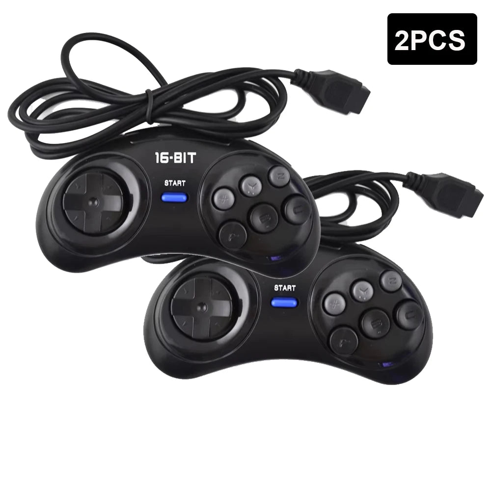 2pcs/1pc Game controller for SEGA Genesis for 16 bit handle controller 6 Button Gamepad for SEGA MD Game Accessories