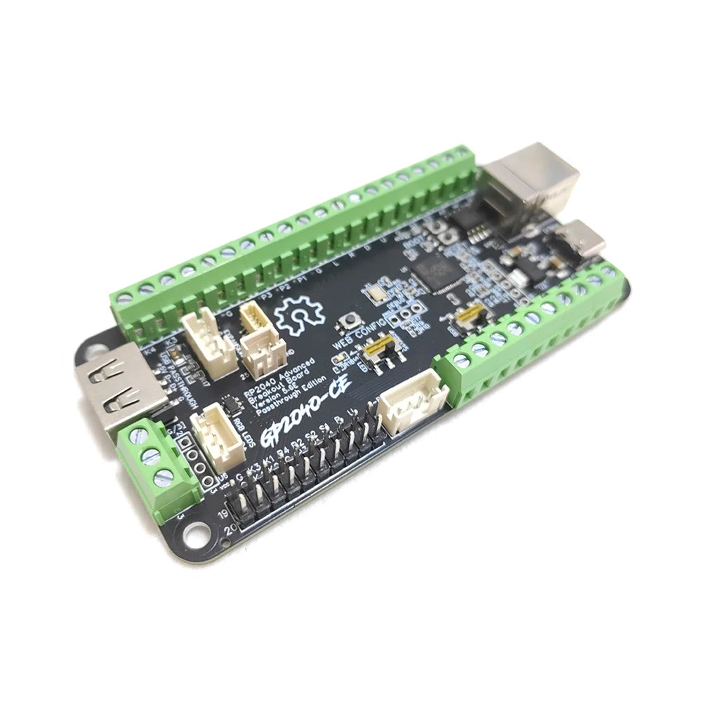GP2040 Advanced Breakout Board USB Passthrough Fighting Board for Arcade Hit box DIY Fighting Stick Work For PC PS4