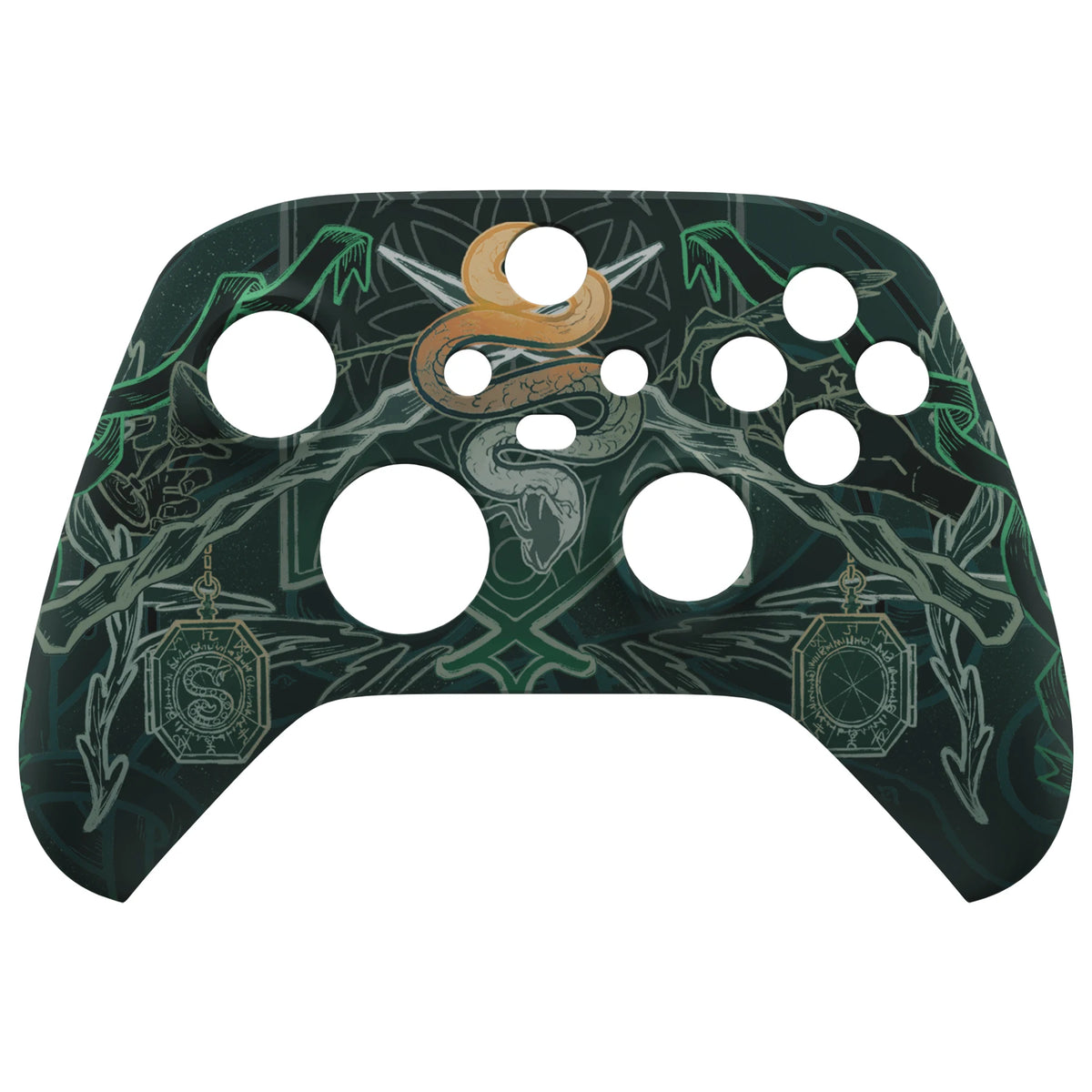 eXtremeRate Custom Pattern Part Faceplate, Soft Touch Grip Front Housing Shell Case for Xbox Series X/S (Xbox Core) Controller