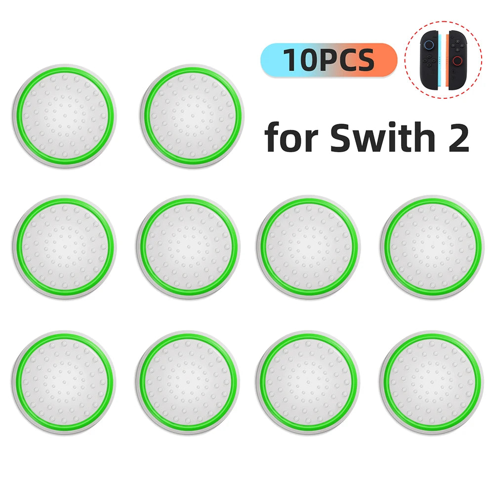 10PCS ThumbSticks Grips Caps for Nintendo Switch 2 JoyCon 2 Silicone Luminous Joystick Caps Thumb Stick Cover Accessory Parts