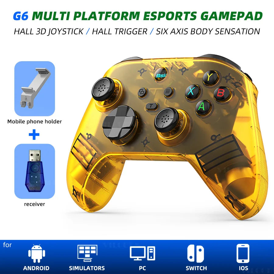 VILCORN G6 Wireless Hall Controller for Phone, PC and Switch