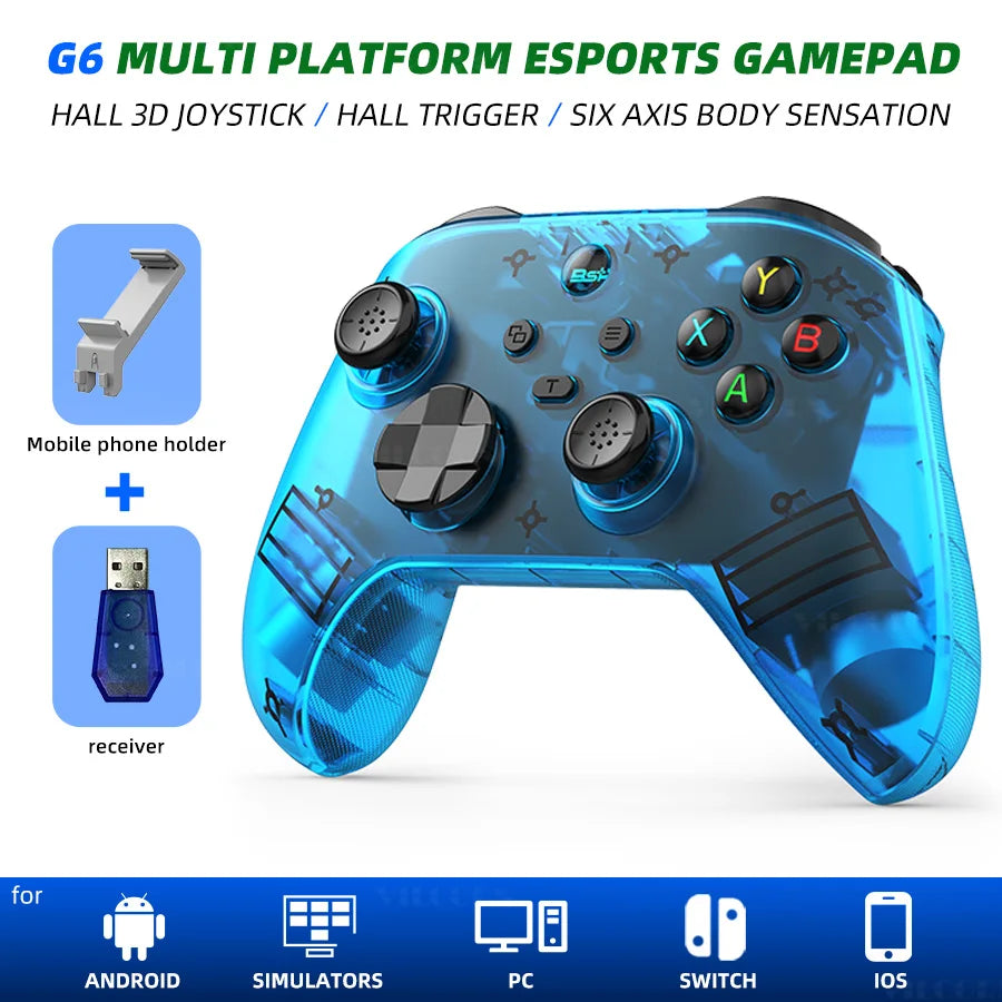 VILCORN G6 Wireless Hall Controller for Phone, PC and Switch