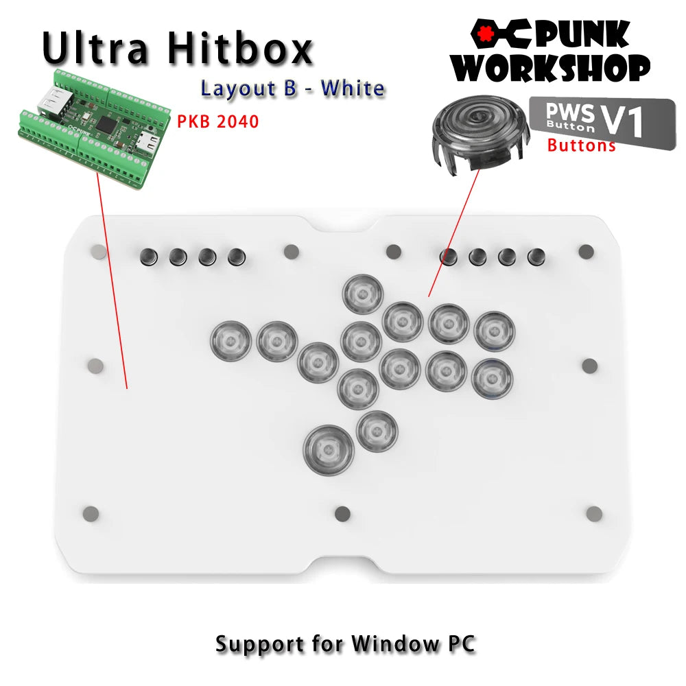 Punk Workshop ULTRA BOX Leverless Hitbox Controller for Switch/PC