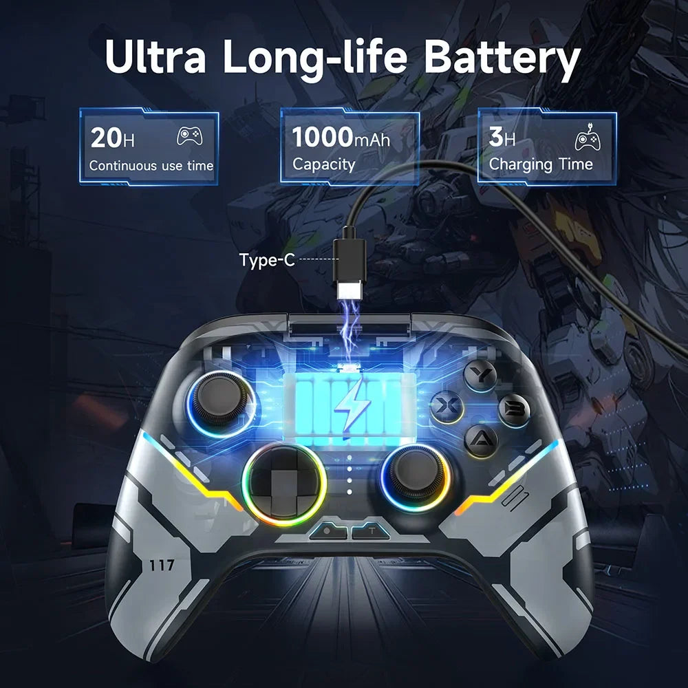 EasySMX X15 Wireless PC Gamepad, Bluetooth, RGB, Hall, Switch