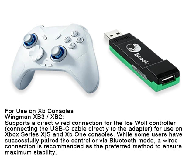 Brook Wingman XB2/XB3 Converter  Wireless；xb3 Adapter for Xbox Series X/S Xbox One and PC with Remap & Turbo Features
