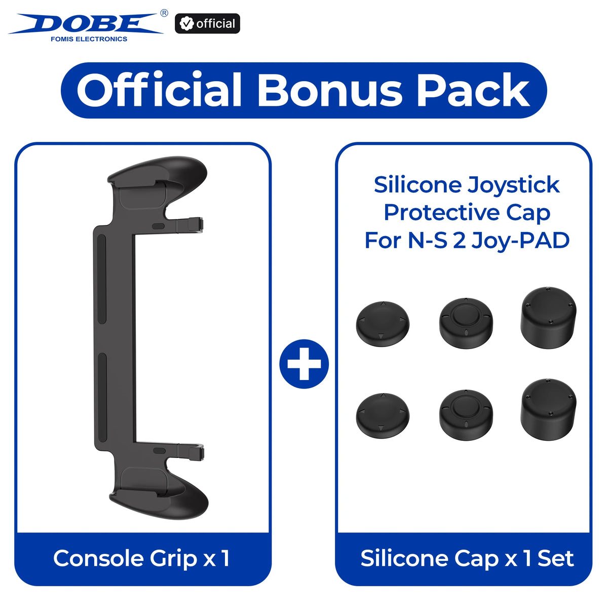 DOBE Grip for Nintendo Switch 2 with 5 Game Card Slots, Anti-Slip