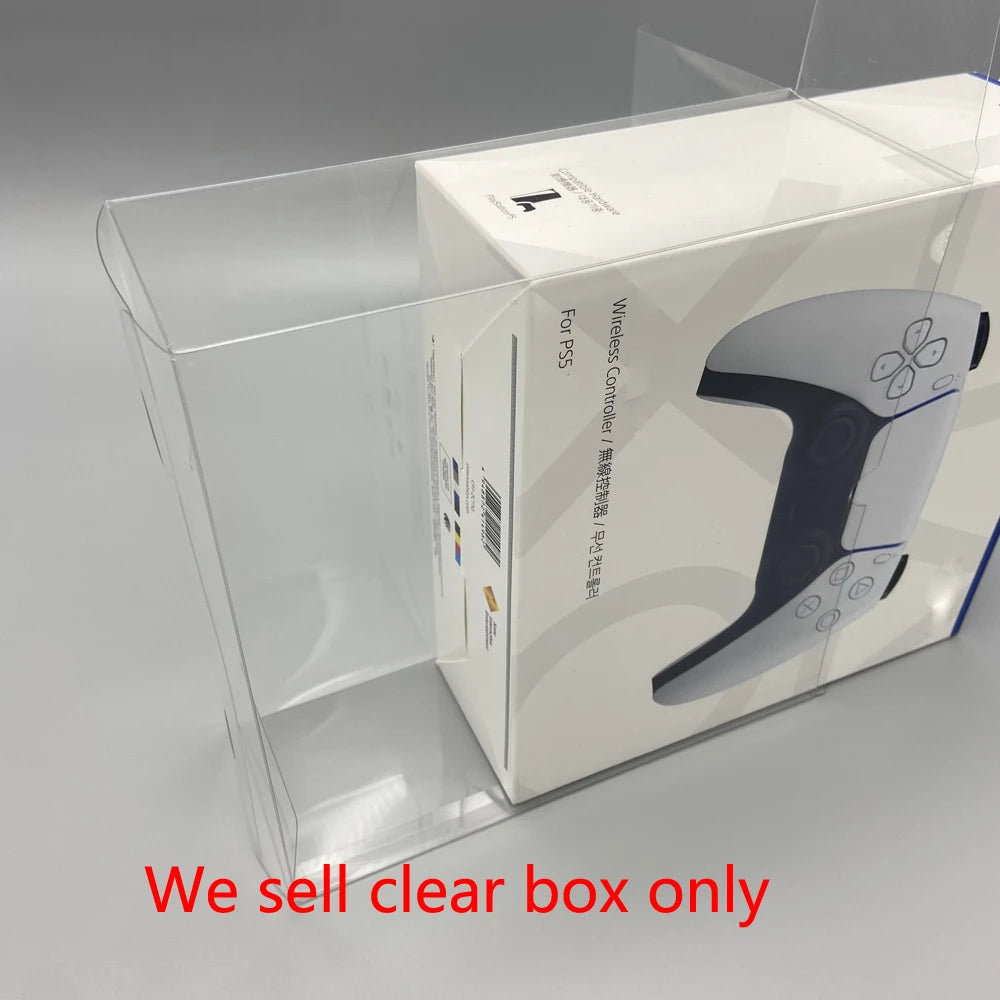 Clear PET Display Box for PS5 DualSense Controller Storage Case