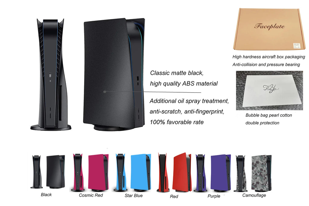 PS5 Disc Edition Replacement Faceplate, Console Cover Shell