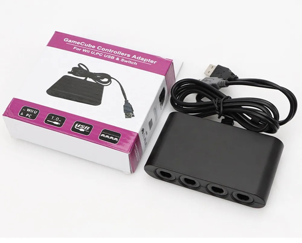 4 Ports Game Converter for GameCube GC Controller USB Adapter for Nintend Switch NGC/Wii u/PC Star Fighting Support