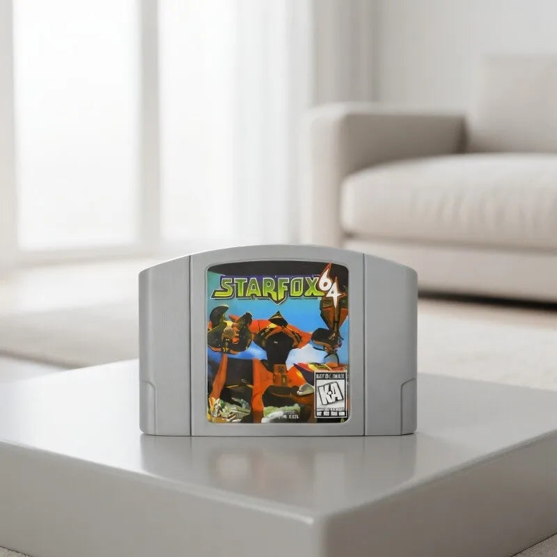 US Vintage Retro N64 Game Cartridge, Star Craft 64，STARFOX 64，Video Game Card Compatible with N64 English Game Cassette