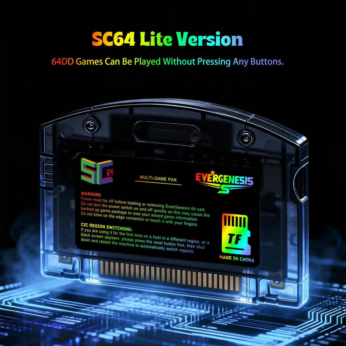 SC64 N64 Flash Cart with 64GB Card, Over 10000 Preloaded Games