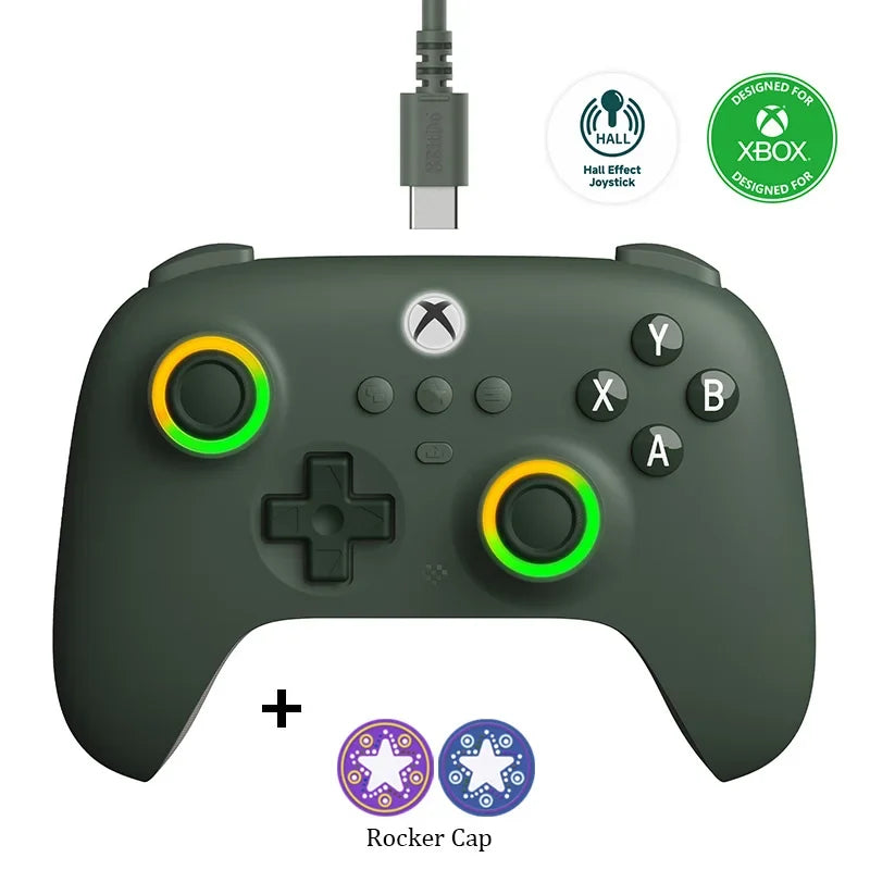 8BitDo Ultimate C Wired Xbox Controller with RGB Fire Ring