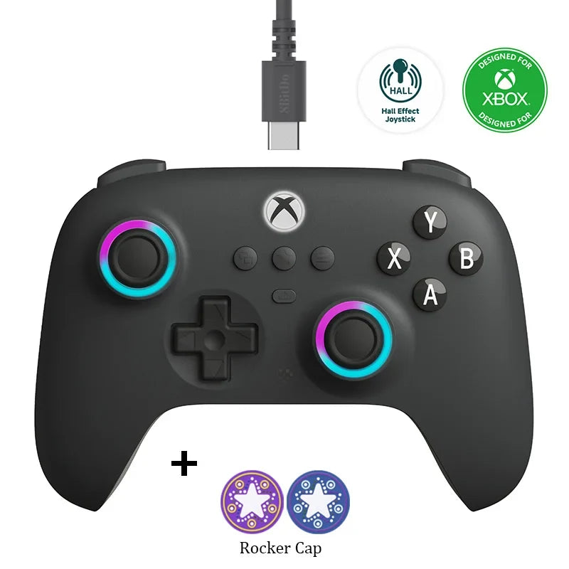 8BitDo Ultimate C Wired Xbox Controller with RGB Fire Ring