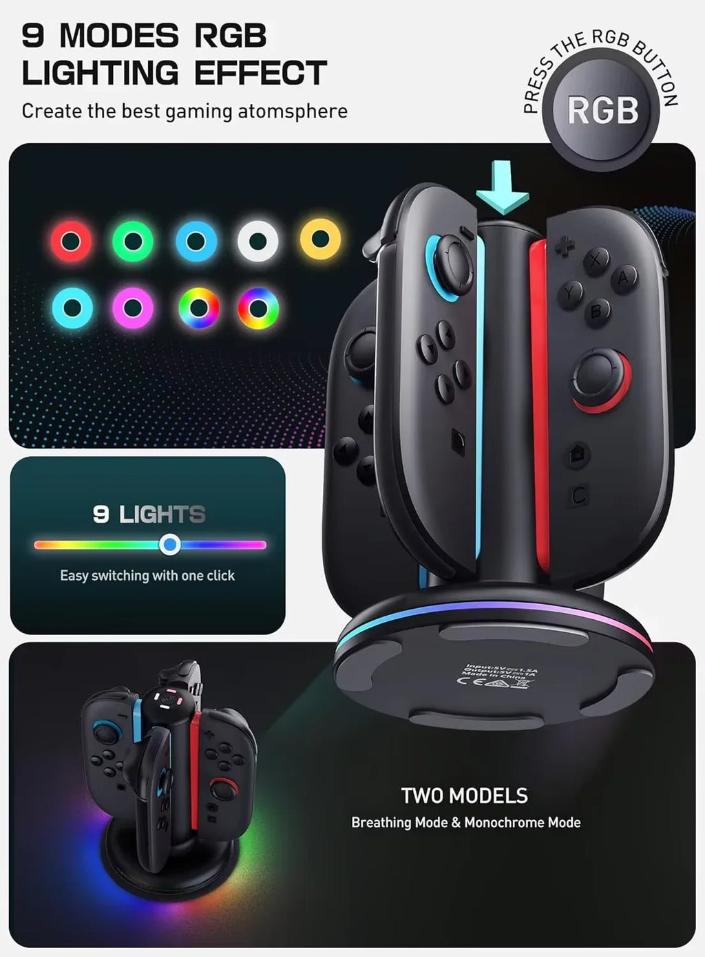 Fast Charging Dock 4-In-1 Charger Station For Switch 2 Joy Con Accessories Switch2 Joycon Controller Stand