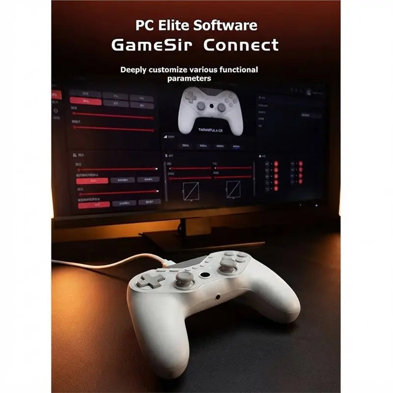TMR 8000Hz Polling Rate Wired RGB Gaming Controller- Tarantula 8K Ultra Lightweight Esports Controller For PC Android IOS Phone