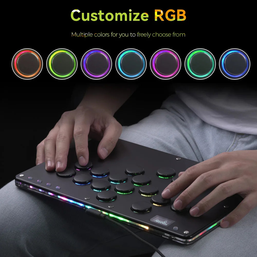 Haute42- COSMOX Anniversary Fighting Gaming Joystick Arcade Leverless Controller For PC/ PS4/PS5 XBOX Switch Hitbox Stick