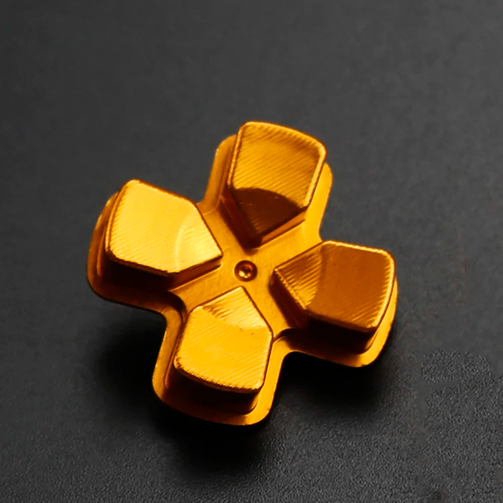 PS4 Thumb Grip Metal Thumb Grips Aluminum Replacement ABXY Bullet Buttons Thumbsticks Chrome D-pad for PS4 SLIM PRO Controller