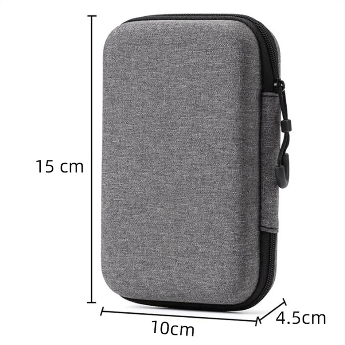 (A03R) Hard EVA Case for MIYOO MINI PLUS/R36S/R35S/RGB20S/XU10 for ANBERNIC RG35XX/RG35XX PLUS Protable Storage Bag Grey