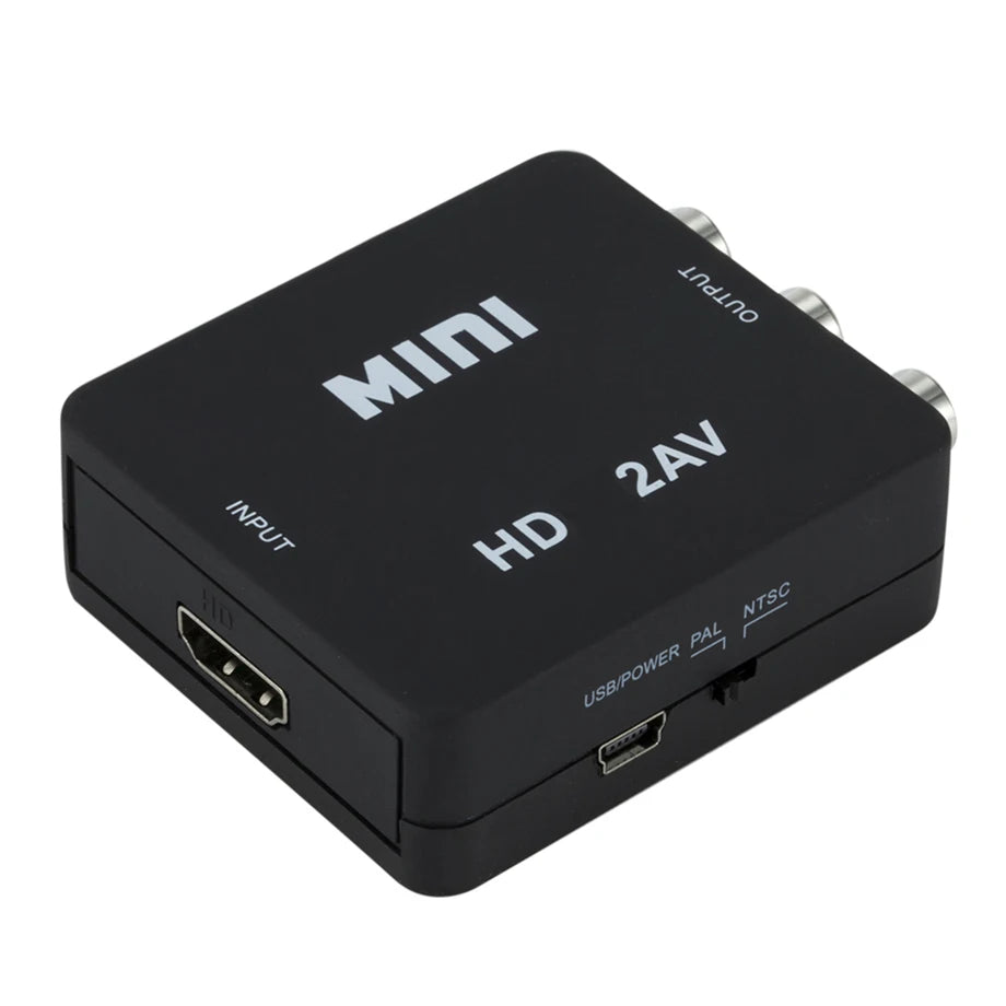 HDMI-compatible To AV or AV To HDMI-compatible RCA Adapter Converter Box 1080P RCA AV CVSB LR Video Composite AV Scaler Converter For Projector PC HDTV