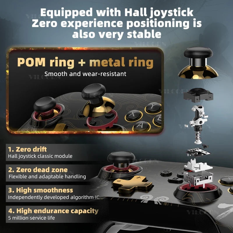 VILCORN FPS Wireless Pro Gamepad Micro Motion Hall Trigger for PC
