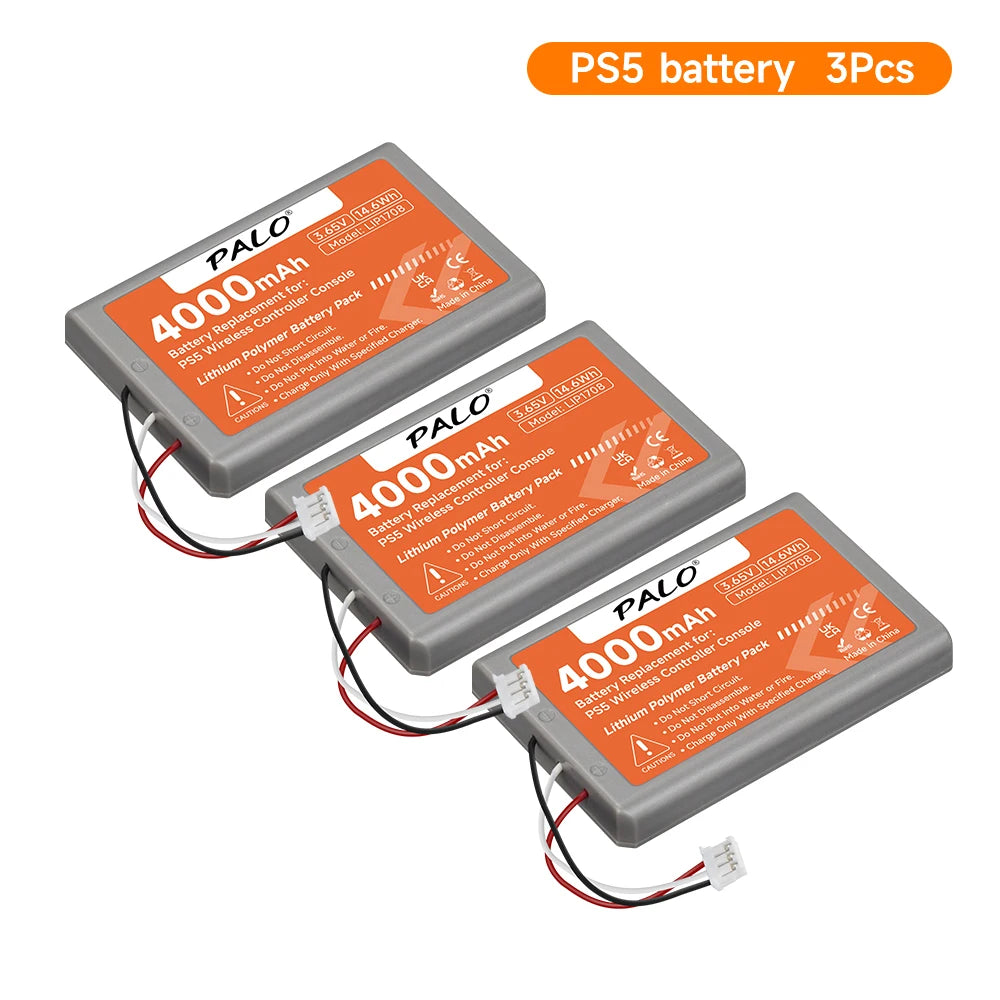 PALO 4000mAh Battery for PS5 Controller LIP1708, Rechargeable