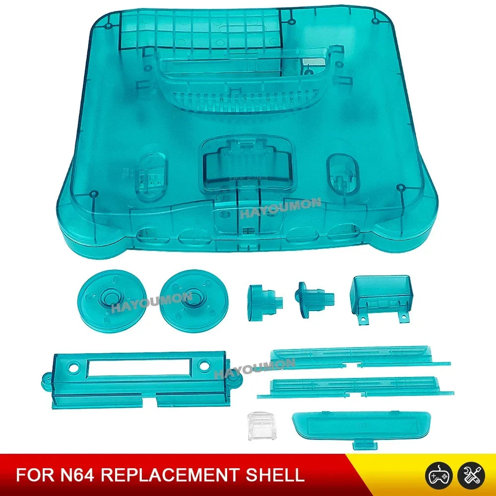 Multi-Colors Replacement Plastic Shell Translucent Case for N64 Replacement Case Transparent Boxes For N64 Console Gaming Access