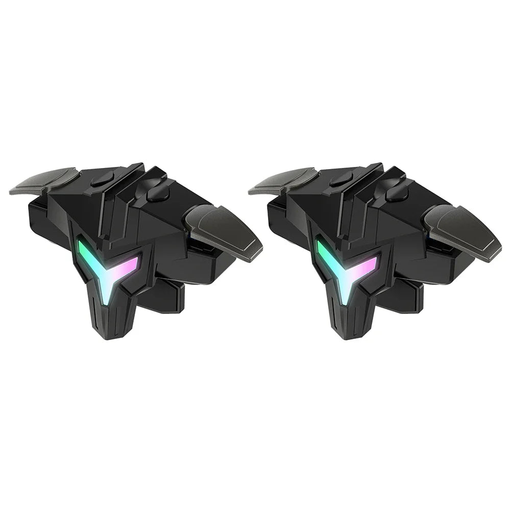 1/2pcs RGB A1 Mobile Gaming Trigger Professional 4 Finger Game Controller Gaming Aim Shooting Triggers Joystick for Mobile Phone
