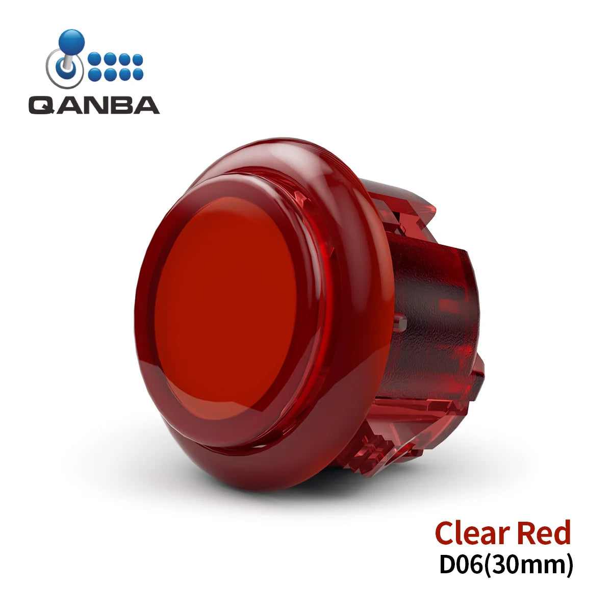 QANBA Gravity KS Silent Arcade Buttons, 30mm/24mm Snap-In
