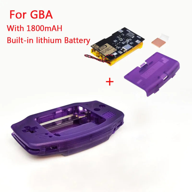 1800mAh Lithium Battery for GBA IPS V3 LCD Kits with Shell Cover