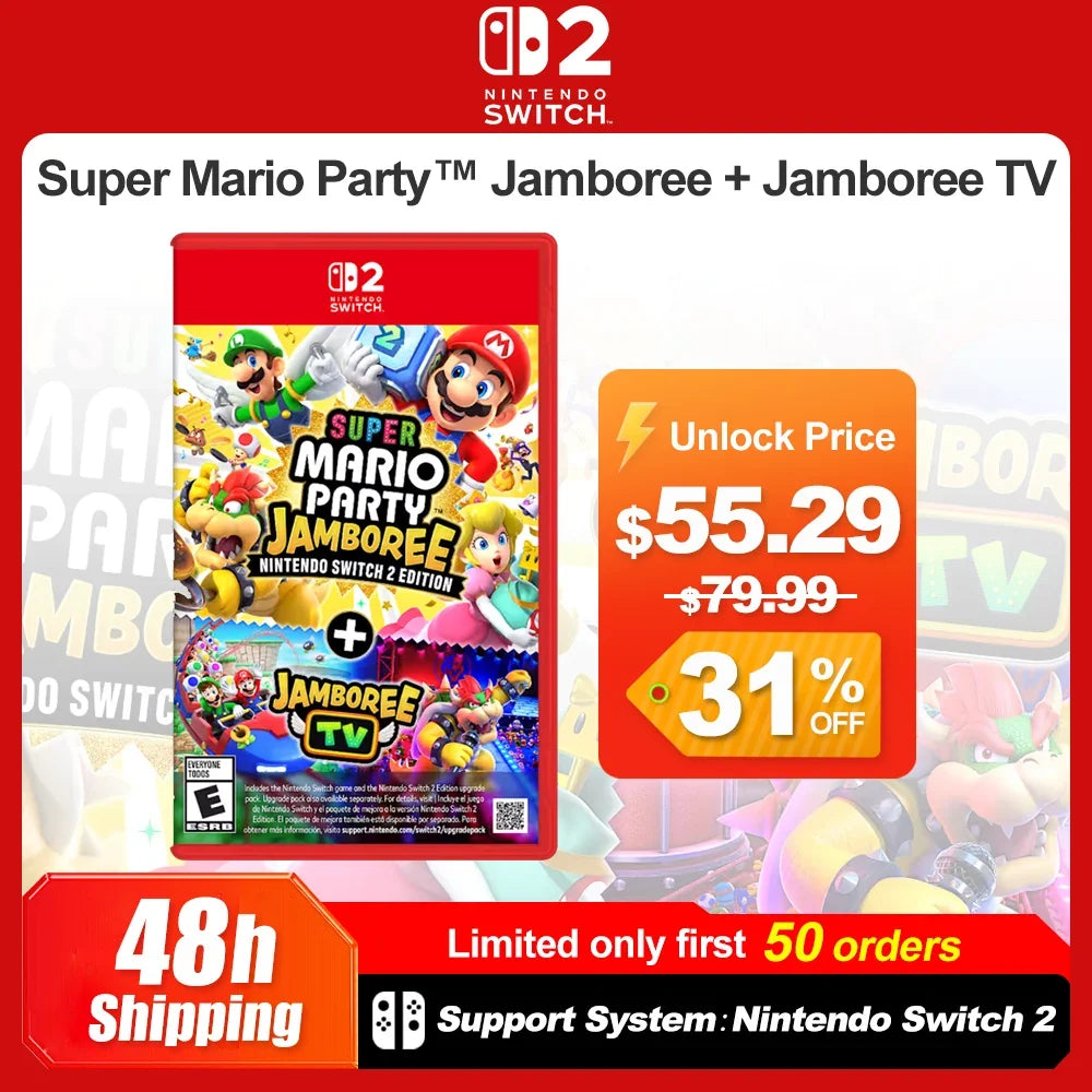 Nintendo Switch 2 Super Mario Party Jamboree+Jamboree TV Juegos Games Deals 100% Official Physical Game Card Multiplayer Game